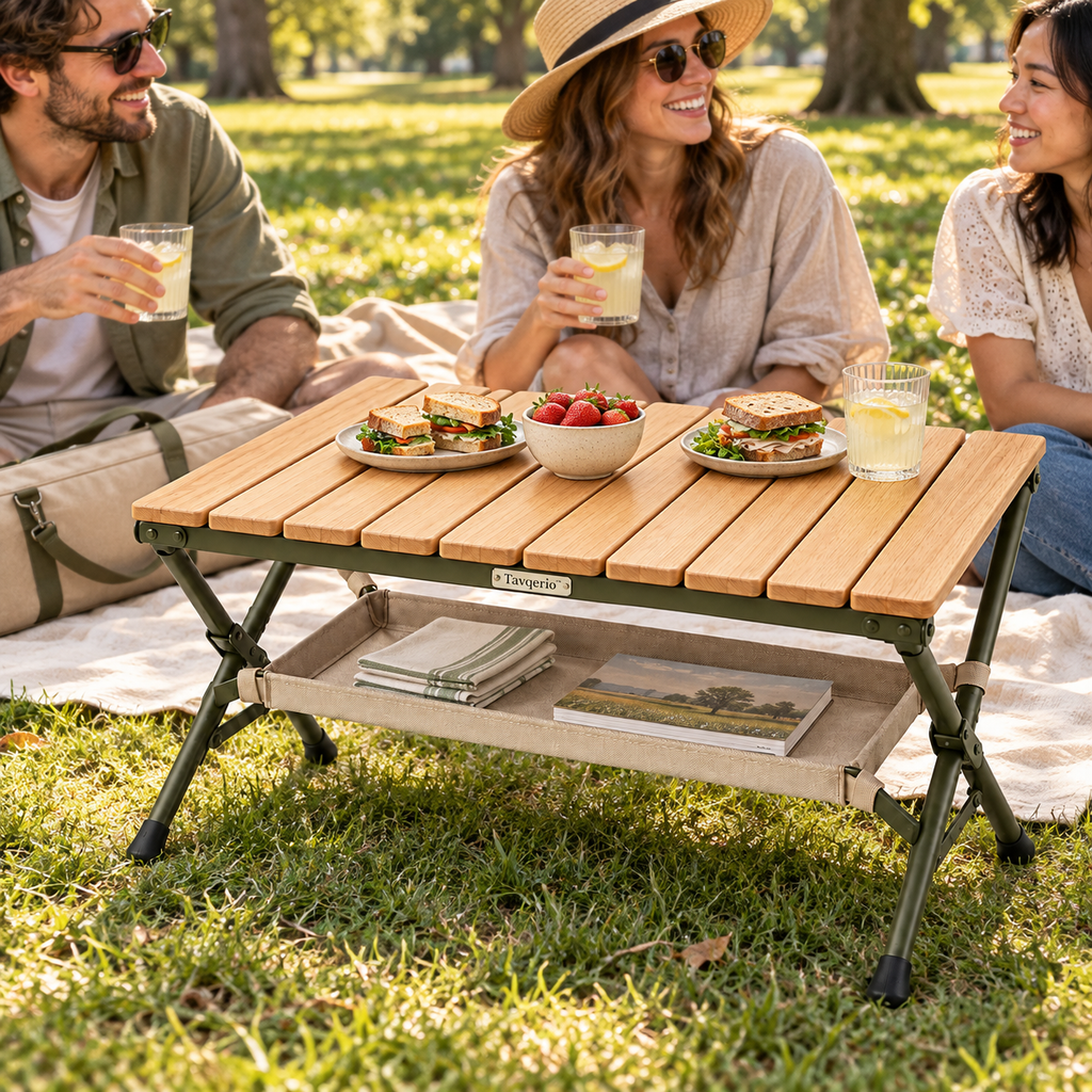 SlatNest Roll-Top Picnic Table