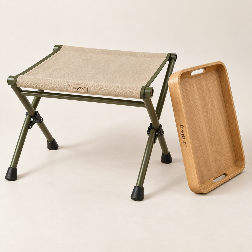 GroveSwitch Folding Picnic Stool & Tray