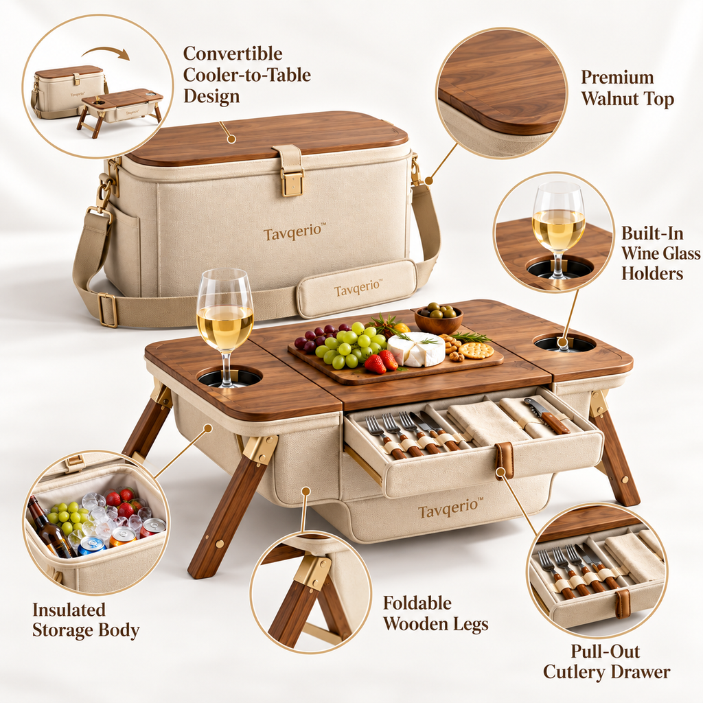 Convertible Picnic Cooler Table