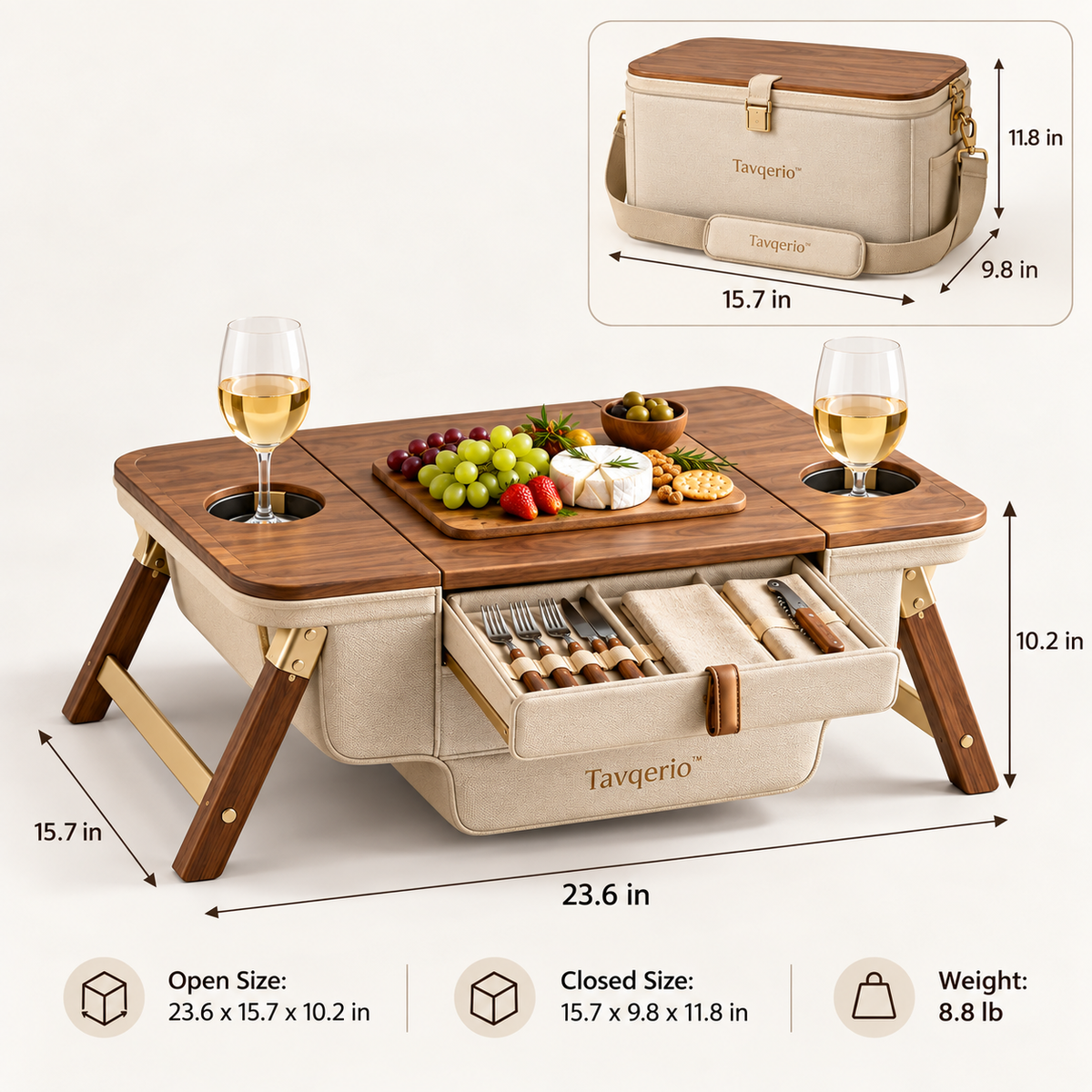 Convertible Picnic Cooler Table
