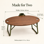 TwoSip Oval Wine Picnic Table
