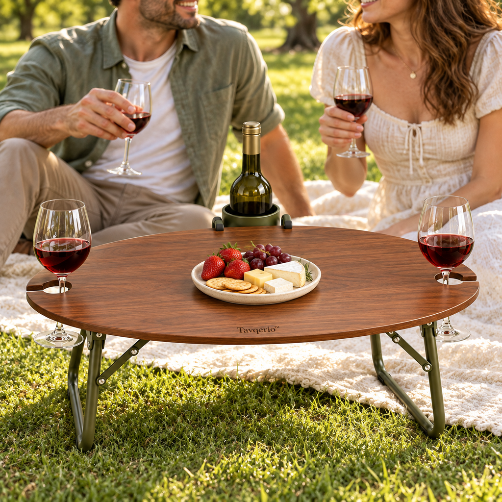 TwoSip Oval Wine Picnic Table