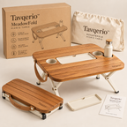 MeadowFold Picnic Table  Portable Folding Picnic Table with Removable Serving Tray & Integrated Drink Holders